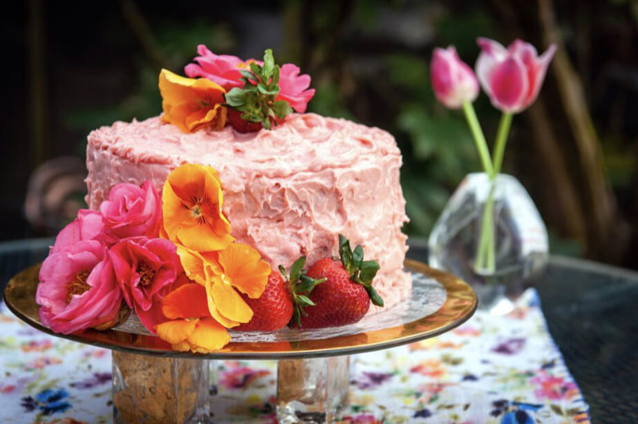 Pink Strawberry Cake