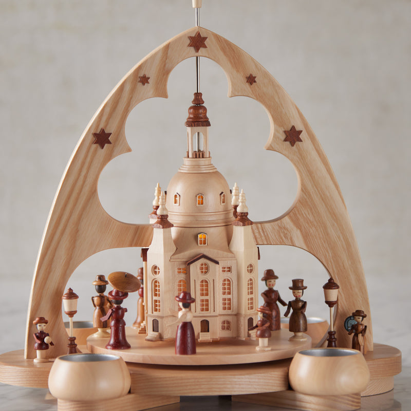 German Town Hall Holiday Carousel With Battery
