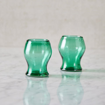 Set of 2 Green Goblets