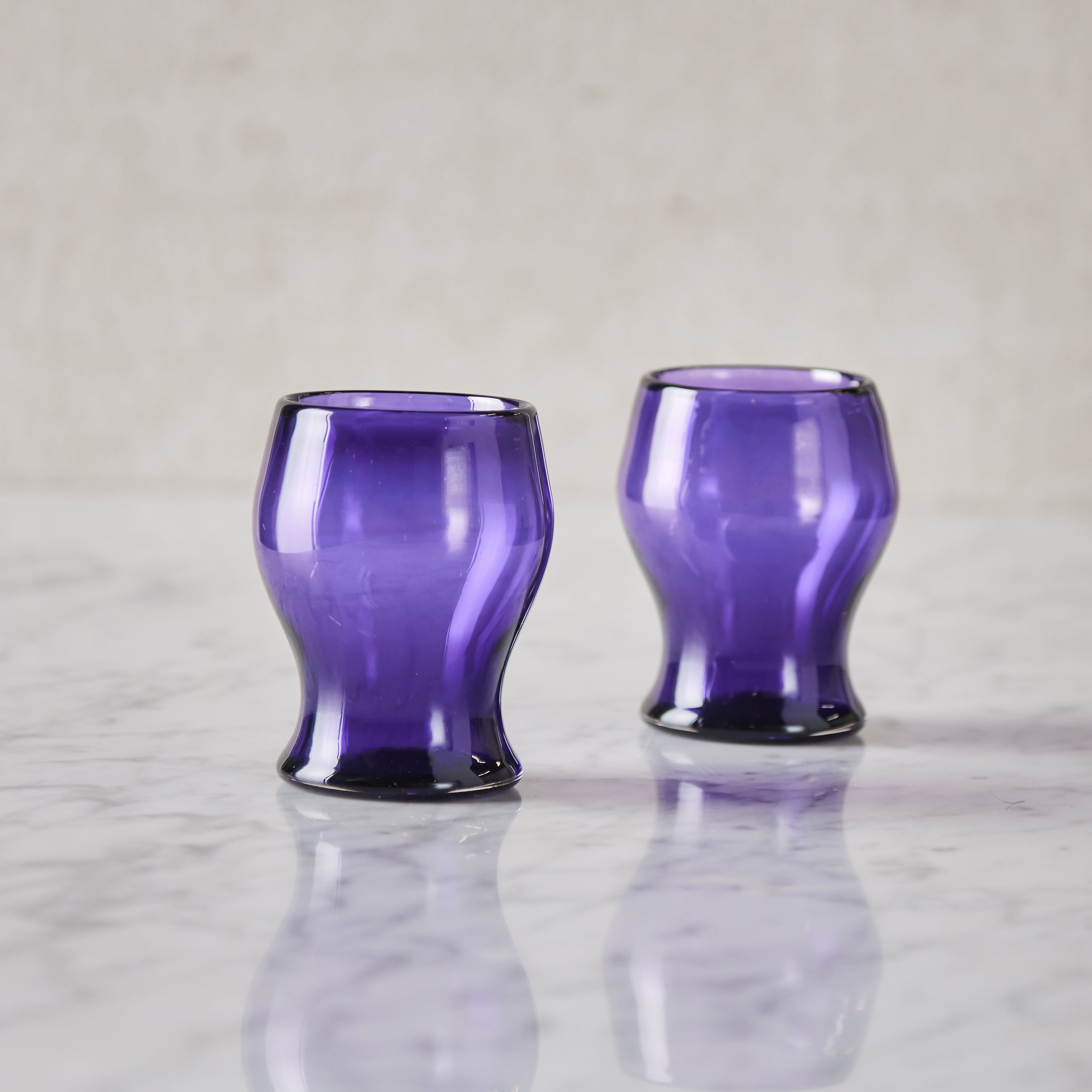 Set of 2 Amethyst Goblets