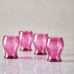 Set of 4 Rose Goblets