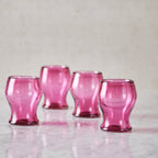 Set of 4 Rose Goblets