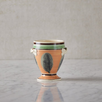 Mochaware Urn Vase, Persimmon