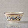 Large Mochaware Bowl, Earthworm & Cat's Eye, Yellow