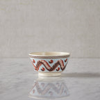Small Mochaware Bowl, Earthworm Blue