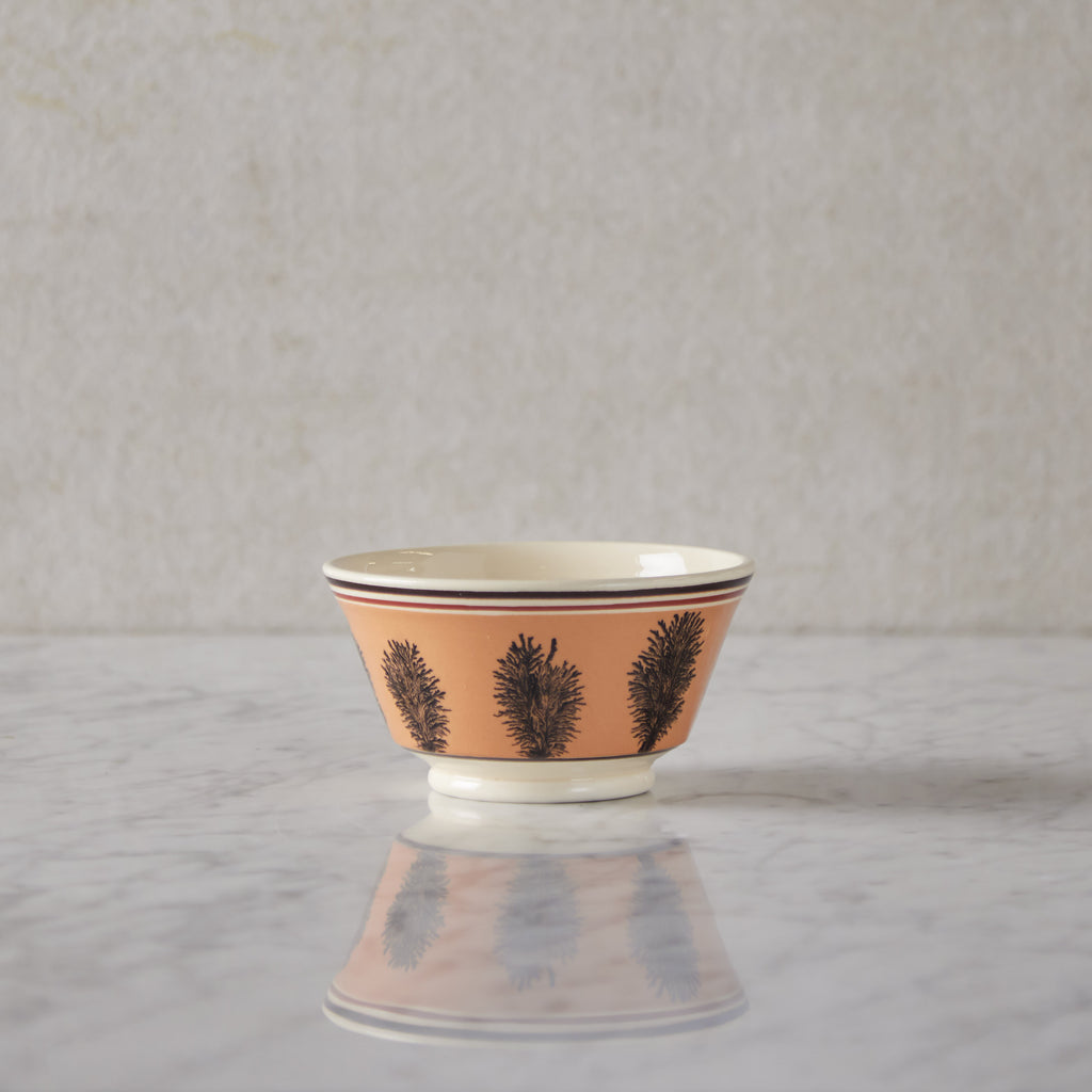 Small Mochaware Bowl, Seaweed Persimmon