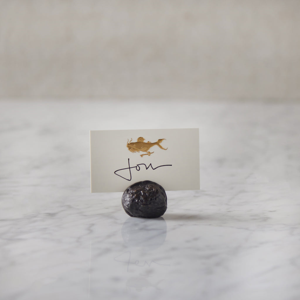 Bronze Walnut Place Card Holder