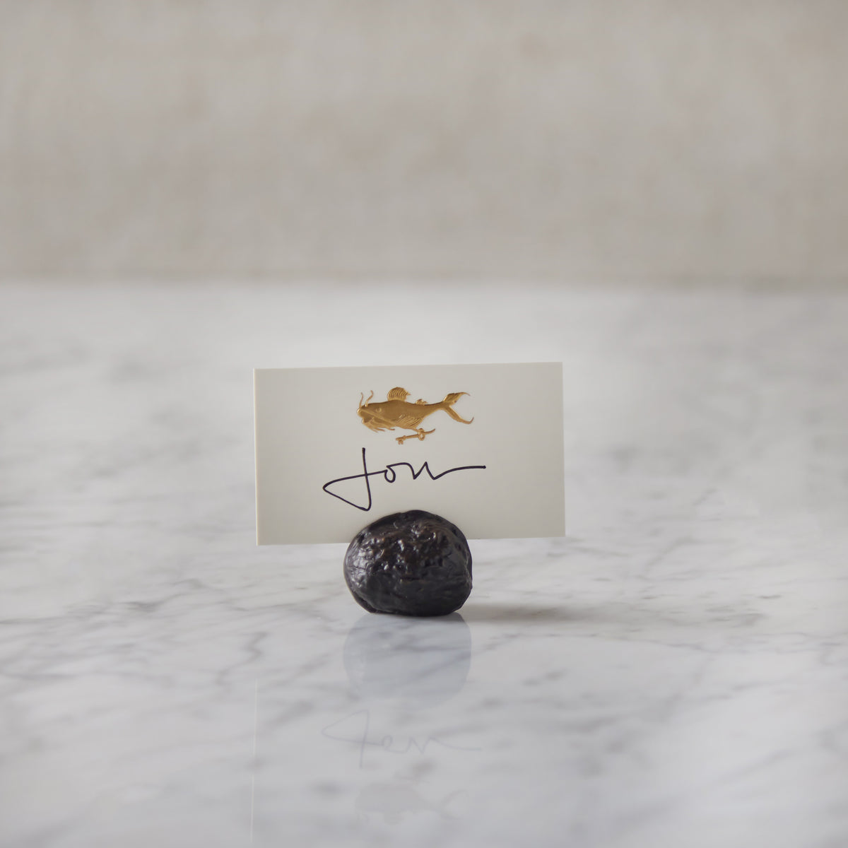 Walnut Place Card Holder