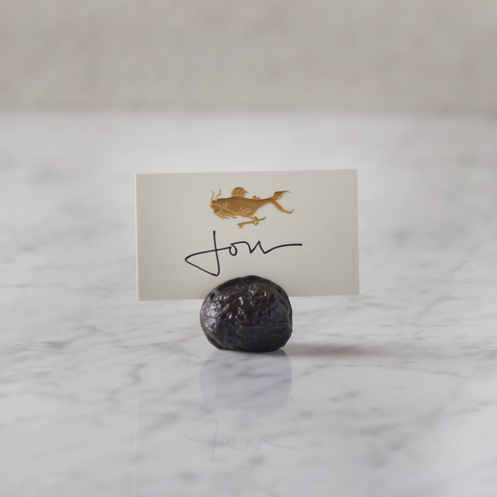 Bronze Walnut Place Card Holder