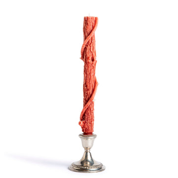 Bittersweet Oak Stick Candle, Cherry Red