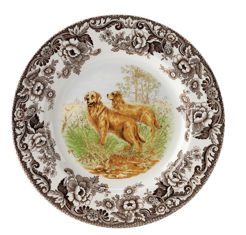 Spode Woodland Plate, Golden Retriver