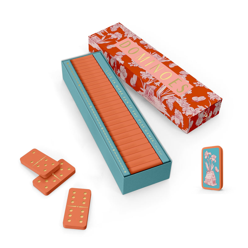 Marbled Dominoes, Teal & Orange