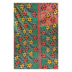 Vintage Indian Kantha Quilt, Red, Green with Yellow