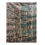 Vintage Indian Kantha Quilt, Deep Teal, Plum, Green