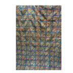 Vintage Indian Kantha Quilt, Navy & Green