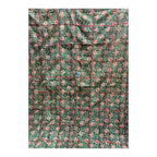 Vintage Indian Kantha Quilt, Navy & Green