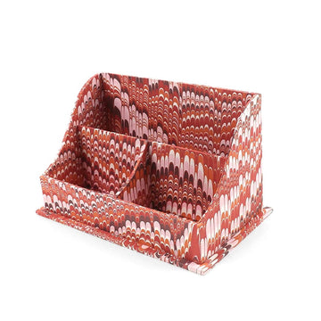 Marbled Letter Holder, Red