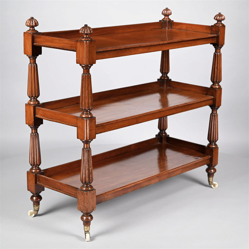 William IV Mahogany Butler's Trolley on Casters