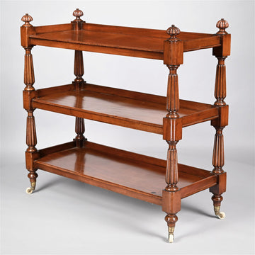 William IV Mahogany Butler's Trolley on Casters