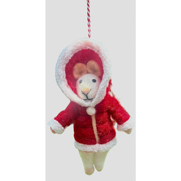 Red Jacket Felt Mouse Ornament