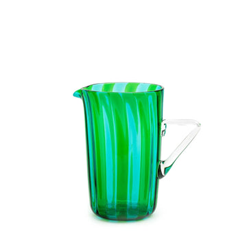 Murano Glass Pitcher, Marine Green & Green