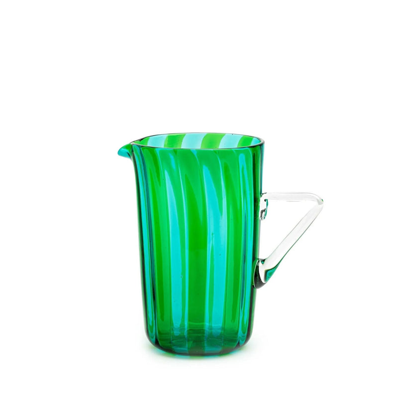 Murano Glass Pitcher, Marine Green & Green