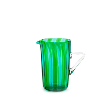 Murano Glass Pitcher, Marine Green & Green