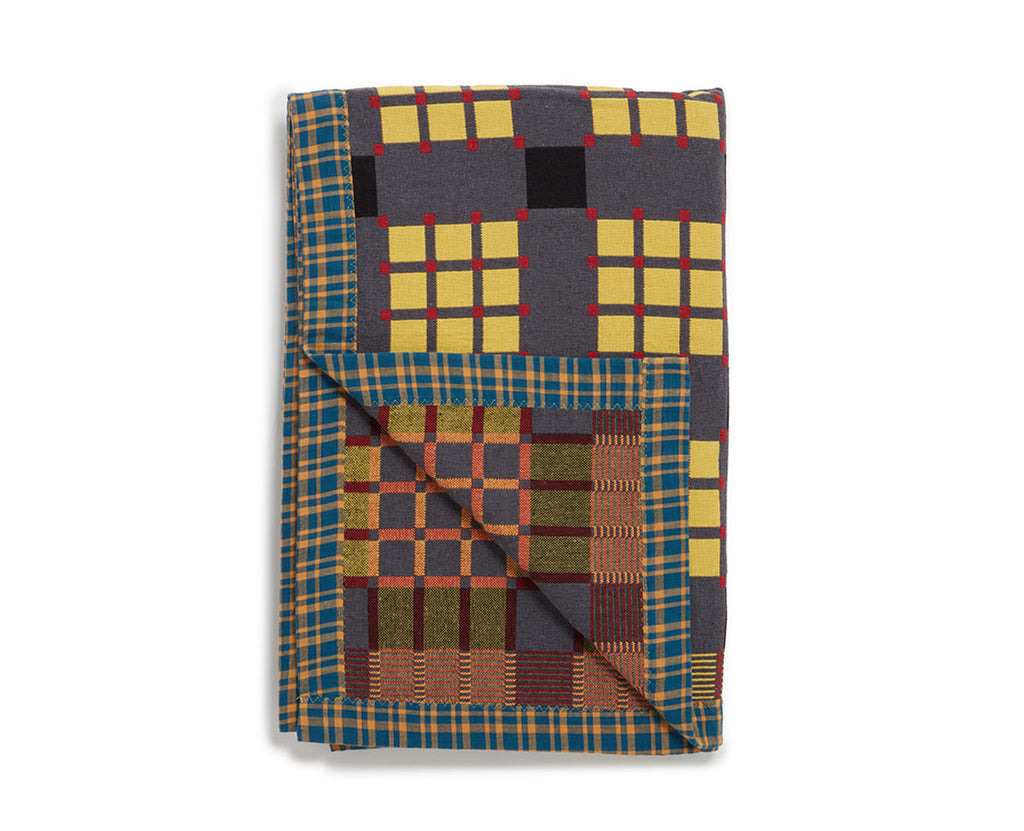 Cotton Jacquard Blanket in Slated Marigold