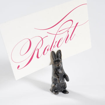 Bronze Bunny Place Card Holder