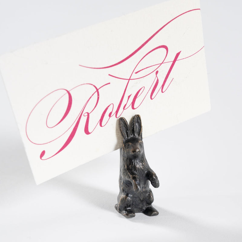 Bronze Bunny Place Card Holder