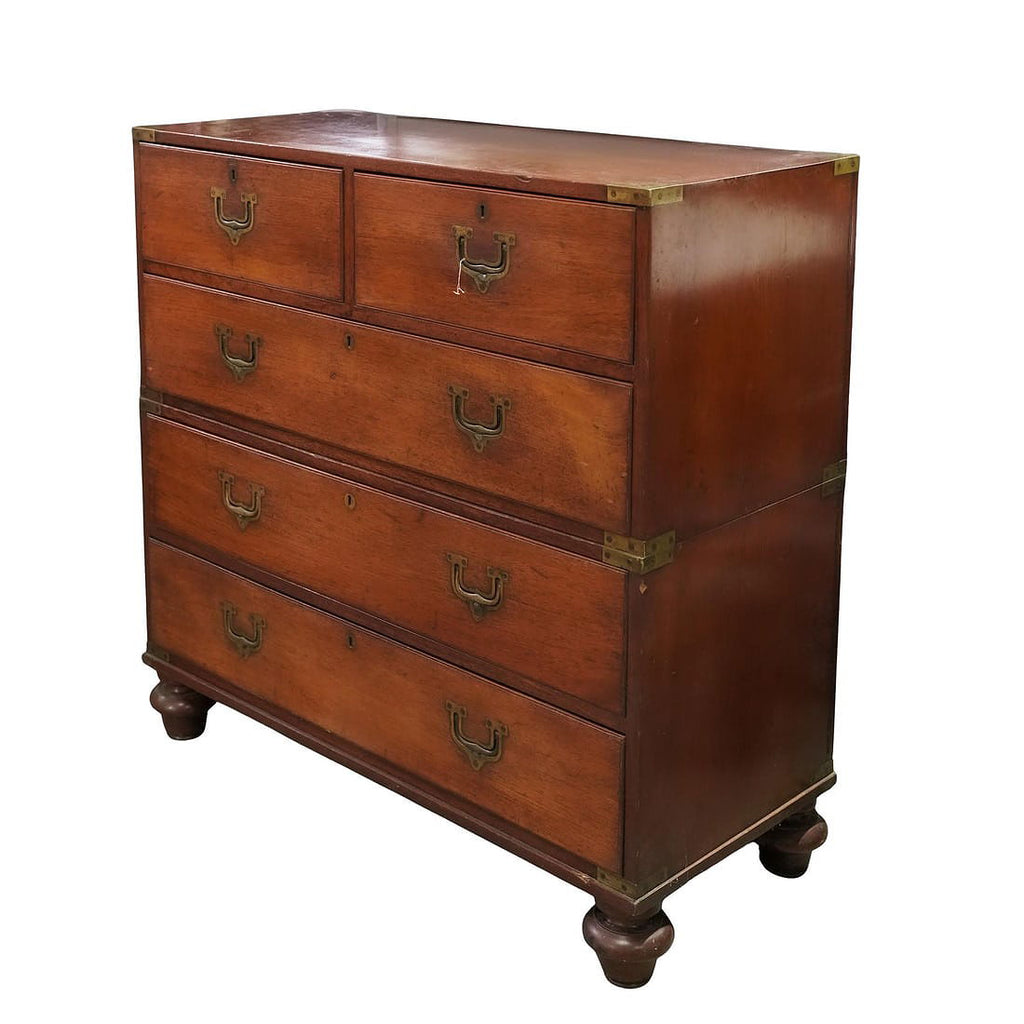 19th Century English Campaign Chest of Drawers
