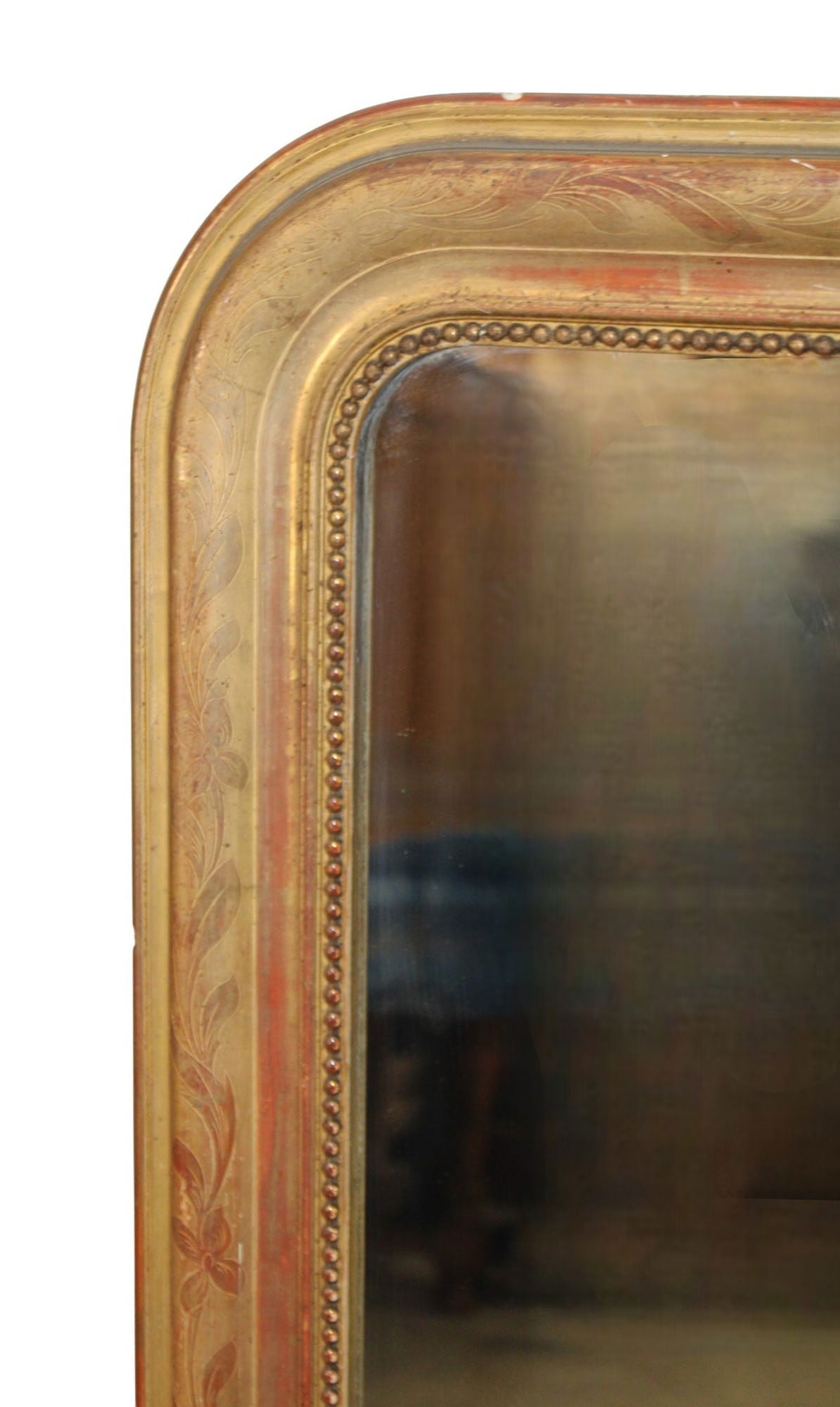 19th Century Louis Philippe Gold Leaf Mirror