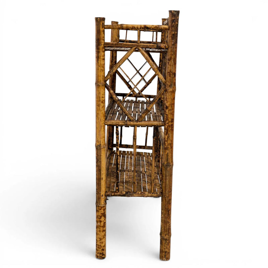 Vintage Chinese Export Bamboo Étagère