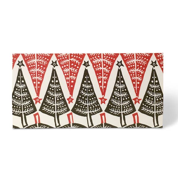 Long Notecards, Dancing Trees, Set of 6