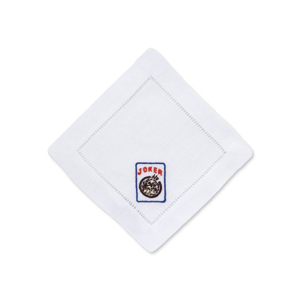 Set of Five Mahjong Cocktail Napkins