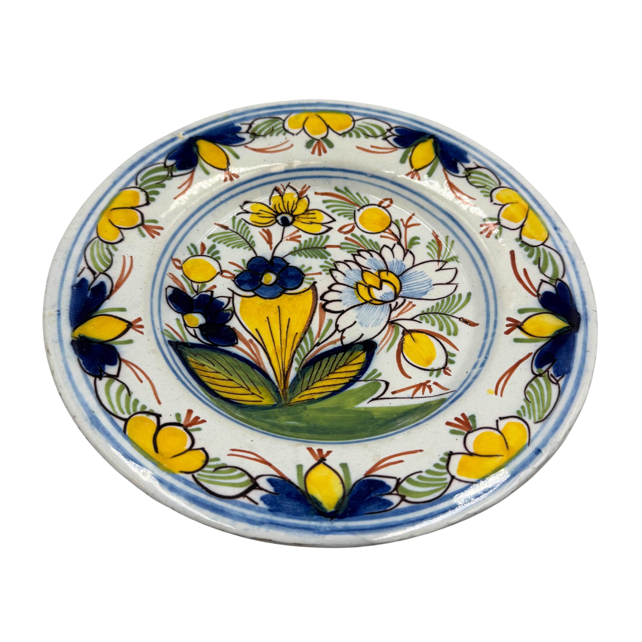 Early Nineteenth Century Hand Painted Delft Plate