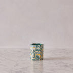 Marbled Pencil Holder, Teal & Yellow