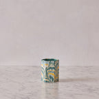 Marbled Pencil Holder, Teal & Yellow