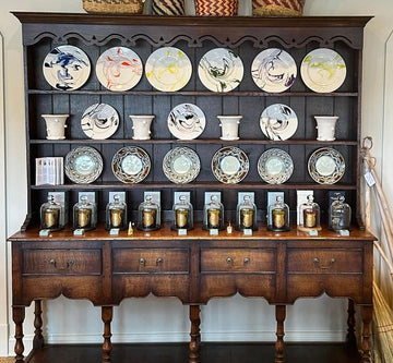 Welsh Carved Oak Sideboard With Plate Rack