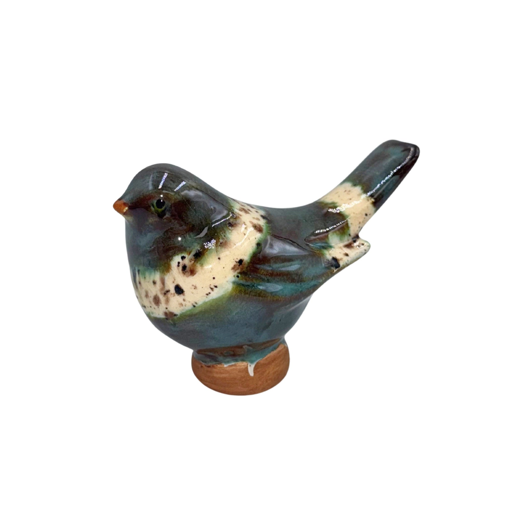 Medium Songbird, Brown with Green