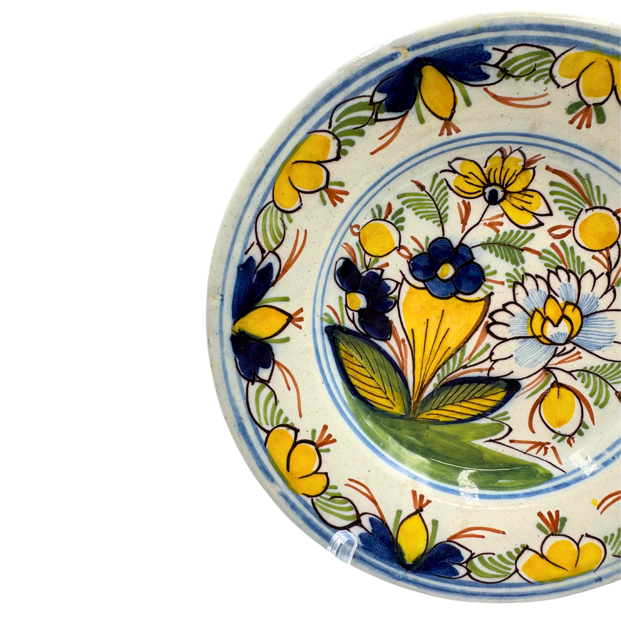 Early Nineteenth Century Hand Painted Delft Plate