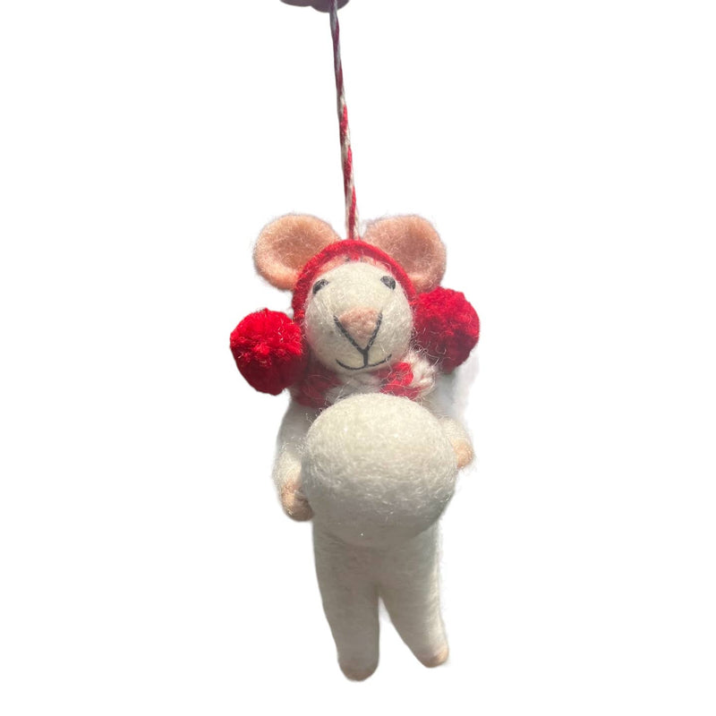 Snowman Felt Mouse Ornament