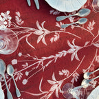 Summerill & Bishop 'African Flower' Linen Tablecloth in Red