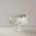 Extra Large Ceramic Artichoke Planter, White