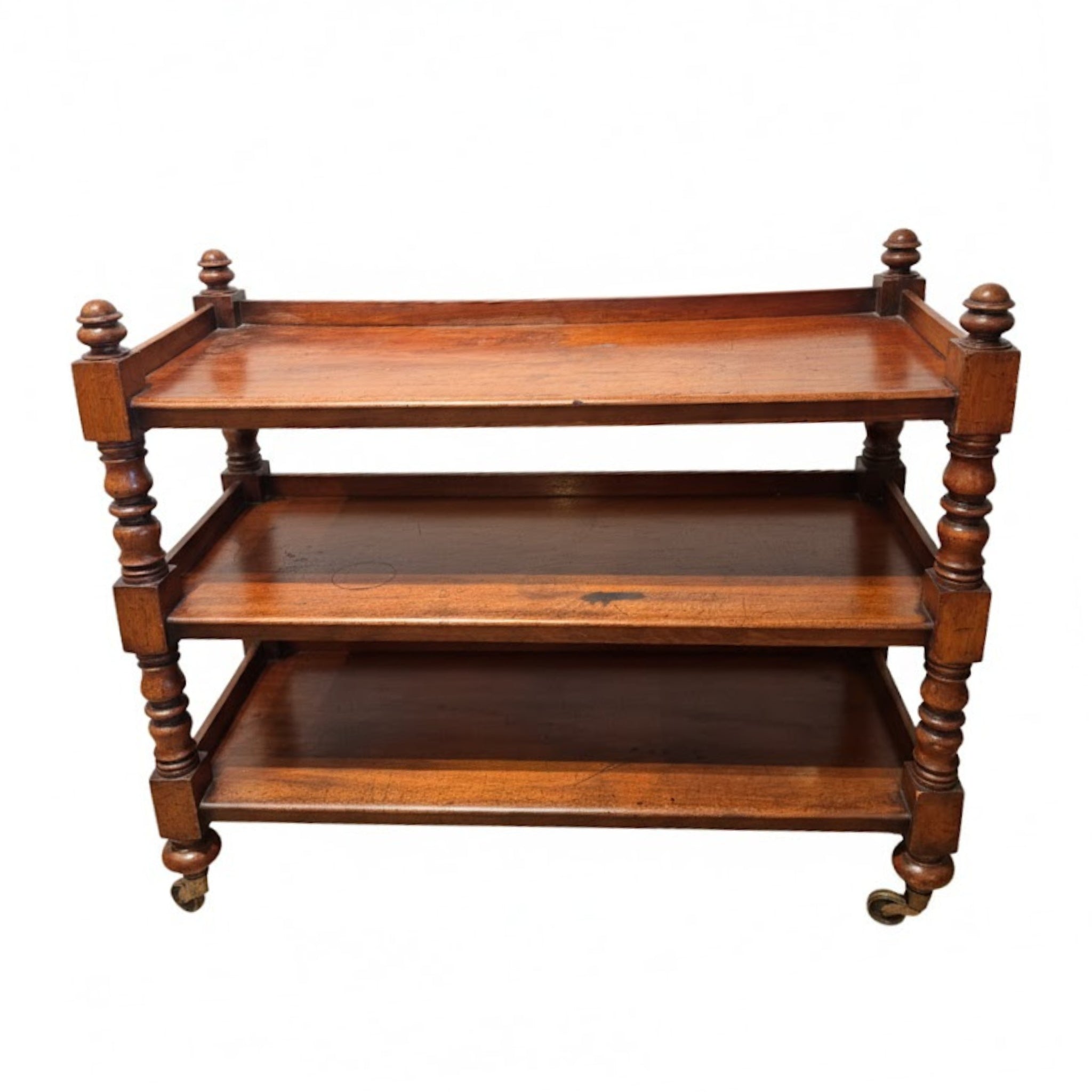 19th Century Mahogany Butler's Trolley on Casters