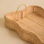 Rattan Scalloped Tray Vera Large Natural