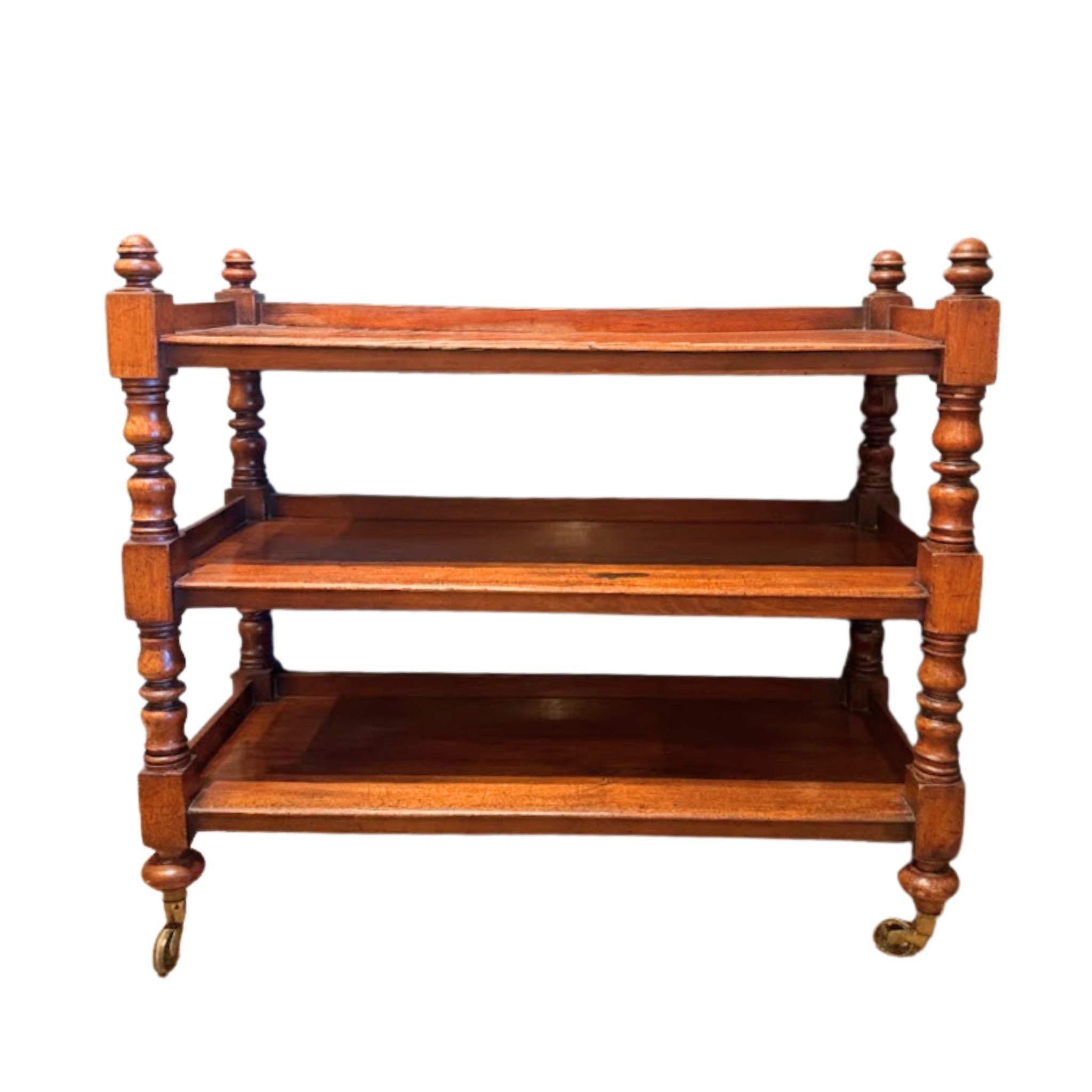 19th Century Mahogany Butler's Trolley on Casters