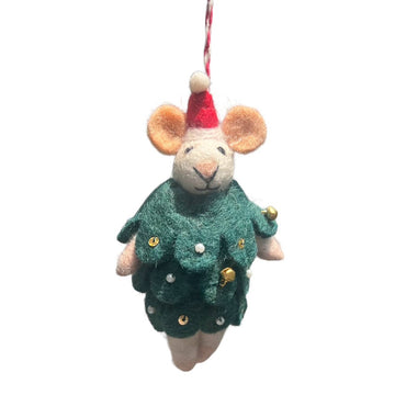 Christmas Tree Costume Felt Mouse Ornament