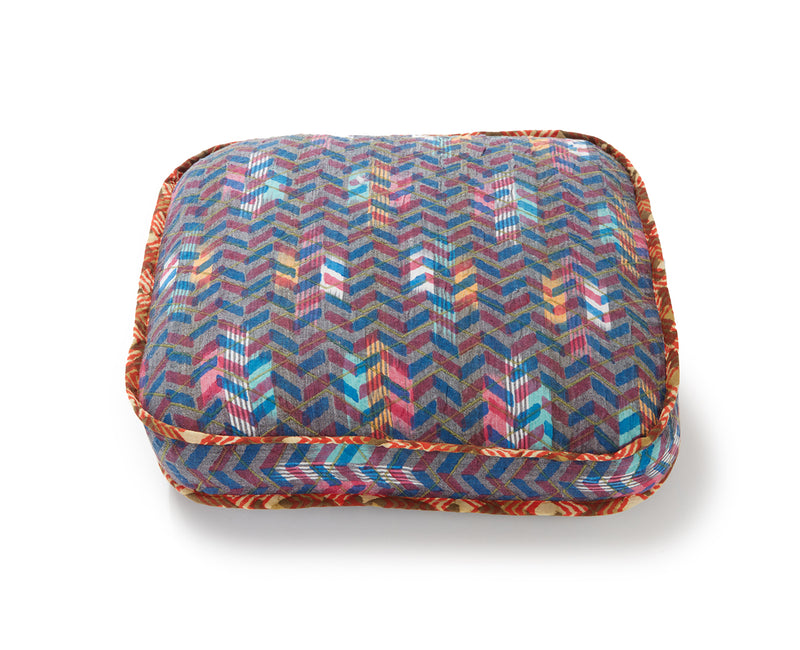 Handblocked Pillow in Hi Vibe Fiesta