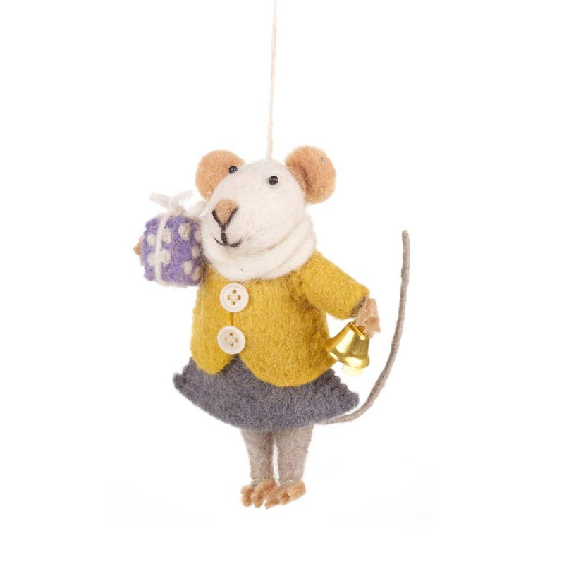 Flower Felt Mouse Ornament